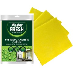 Master FRESH Универсальные салфетки д/уборки (3шт)голубые вискоза С0007171 эксе мастер фре, шт