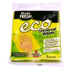 Master FRESH ЭКОНОМ салфетка Универс 3шт д/уборк вискоза  С0006011 эксе мастер ф, шт