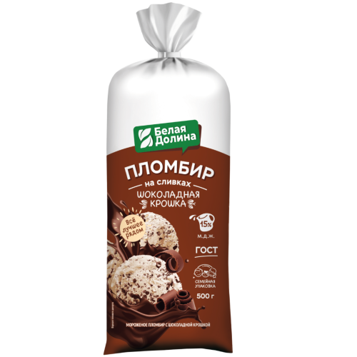 Пакет 500г ИЗ СЕЛА УДОЕВО ПЛОМБИР ГОСТ 15%