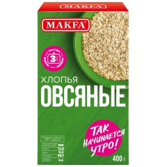 Хлопья овсяные с отрубями Макфа 400, шт