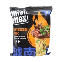 Лапша  б/п MIVIMEX , пленка,пшеничная со вк. говяд Вьетнамский Микс,45 гр/Кухня без границ