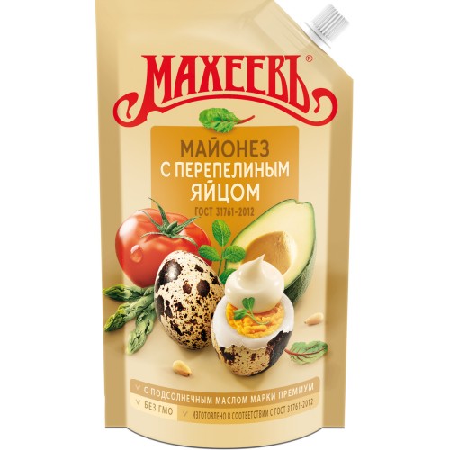 Майонез с Перепелиным яйцом 50,5% жирн. д/п 380гр/МахеевЪ, шт