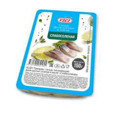Пресервы Сельдь филе слабосоленые с укропом 150гр