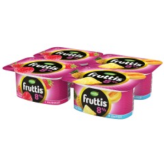 Fruttis Сливочное лакомство 5,0% 115г продукт йог. пастериз. с персиком и маракуйёй/ананасом и дыней