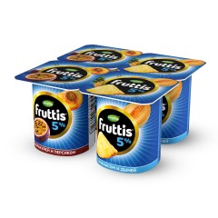 Fruttis Сливочное лакомство 5,0% продукт йогуртный пастериз. с дыней и манго/ с бананом и клубникой