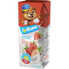 Кокт мол У/П клубника со слив 3,2% Slim Leaf 0.2кг
