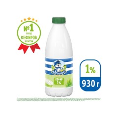 Кефир 1% пэт-бут УДОЕВО, 835 гр, шт