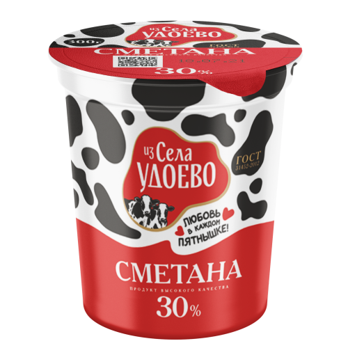 Сметана  30% 180 гр. Из села Удоево п/стакан, шт