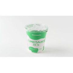 Сметана  20% 300 гр. Из села Удоево п/стакан, шт
