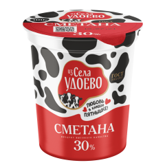 Сметана  30%  300 гр. Из села Удоево п/стакан, шт