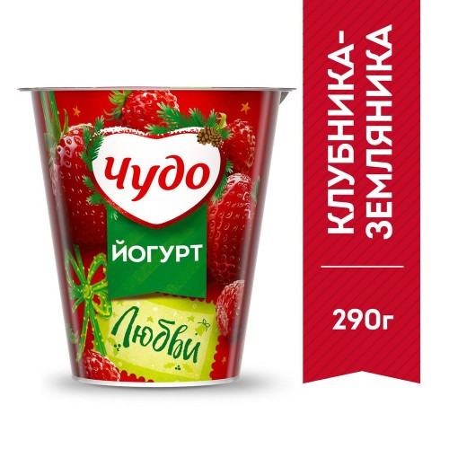 Йогурт Клубника-Земляника  2,5% УДОЕВО пэт-бут 260 гр, шт