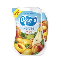 Йогурт Груша-персик, мдж 2,5% , пэт-бут 260гр УДОЕВО, шт