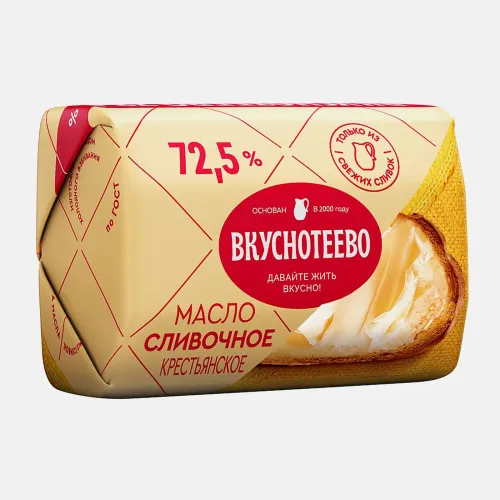 Масло Крестьянское с/с м.д.ж. 72,5% Из села Удоево 72,5% 180 гр, шт
