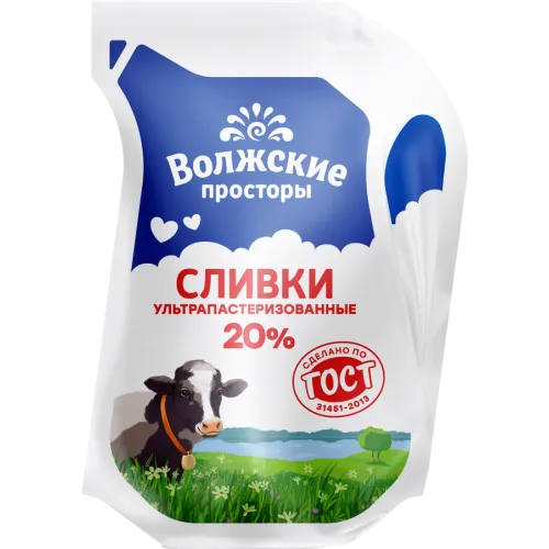 Сливки питьевые ультрапаст. Волжские просторы 200 10%