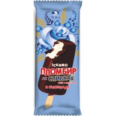 P&V ЛТ Эскимо Энергия пломбир двухслойный (ваниль/шок) в шок.гл. 70г, шт