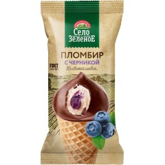 P&V Рожок ИТАЛИЯ с черной смородиной 70г пломбир, шт