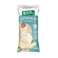 Брикет 200 г. пломбир на сливках 15% P&V , шт