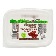 Масса творожная сладкая Вкусный день с шоколадной крошкой 9% 180 г (контейнер), шт