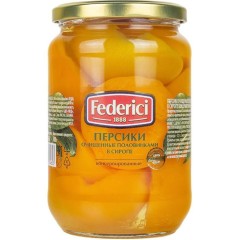 ПЕРСИКИ FEDERICI ПОЛОВ./СИРОП 720мл С/Б, шт