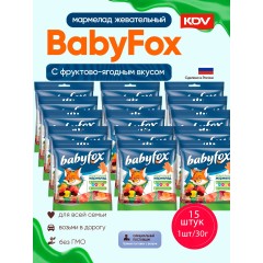 Жевательный Мармелад babyfox бегемоты 30г, шт