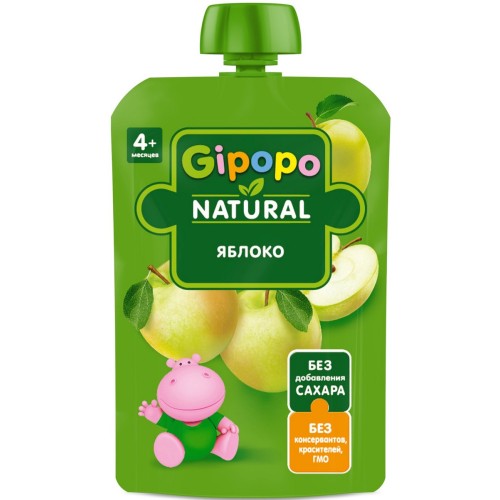 Пюре GIPOPO (Гипопо) (Яблоко, груша, сливки) пауч 90 гр. , шт