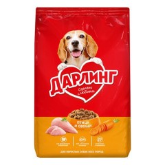 ДАРЛИНГ Собака Мясо Овощи 500g, шт