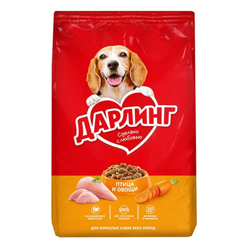 ДАРЛИНГ Собака Мясо Овощи 500g, шт
