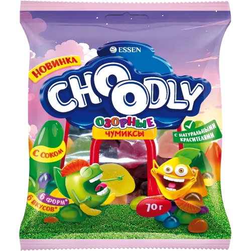 CHOODLY®ОЗОРНЫЕ ЧУМИКСЫ мармелад жев.Пакет 70г/ Махеевъ, шт