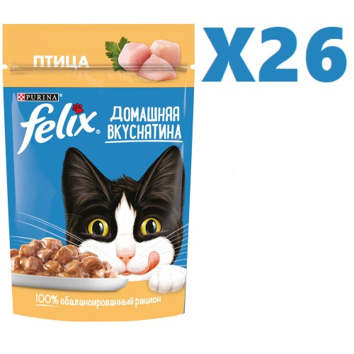 FELIX Домашняя вкус Птица 75г, шт