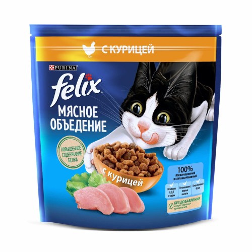 FELIX Мясное объедение Курица 424г, шт