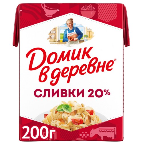 Сливки стер. Домик в Деревне 10% 200г ТВА, шт
