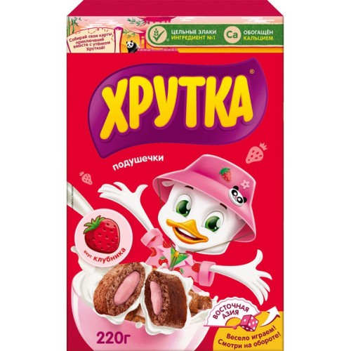 ХРУТКА Подушки Клубничные  220г  ПРИКЛЮЧЕНИЯ 2