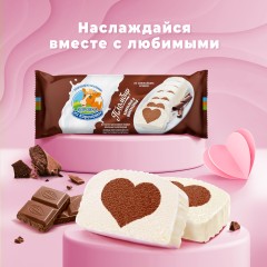 Пломбир Полено двухслойное шоколад/ваниль 400 гр.  Кореновский