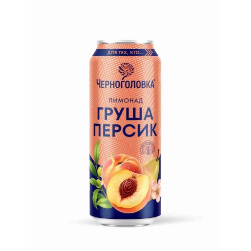 Лимонад Черноголовка 0,45л. ж/б Груша персик цветы вишни
