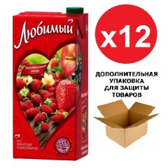 Любимый Напиток Яблоко Черноплодная Рябина Клубника Земляника 0.3л ПЭТ
