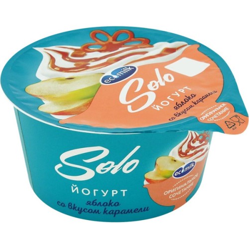 Йогурт Oh! Dessert с яблоком и вк.карамели мдж 4,2% * 130 гр  стакан Экомилк