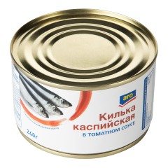 Килька каспийская нер. обжар. в т/с 240г. 5М (№3 ж/б)