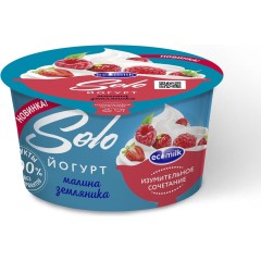 Йогурт Oh! Dessert с малиной и земляникой мдж 4,2% * 130 гр  стакан Экомилк