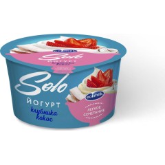 Йогурт Oh! Dessert с клубникой и кокосом мдж 4,2% * 130 гр  стакан Экомилк