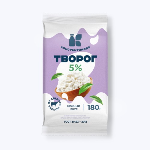 Творог Пестравка безлактозный 5% стабилобэг 180г