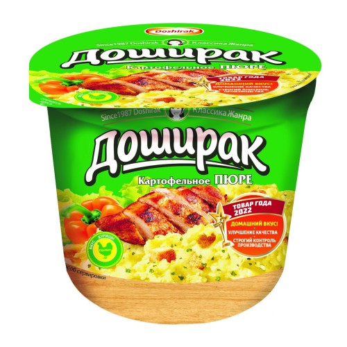 Пюре картофельное Доширак со вкусом курицы 40г стакан