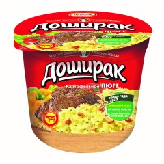 Пюре картофельное Доширак со вкусом мяса 40г стакан