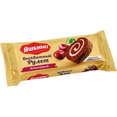 Рулет бисквитный Яшкино Вишневый 200г