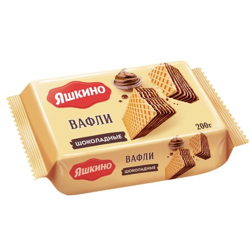 Вафли Яшкино Шоколадные 200г