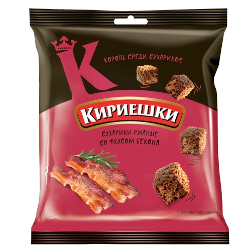 Сухарики Кириешки ржаные 40г Бекон
