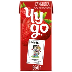 Молоко ароматизированное Чудо 2% 960г клубника