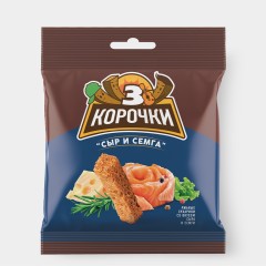 Сухарики 3корочки ржаные 40г Сыр с Семгой