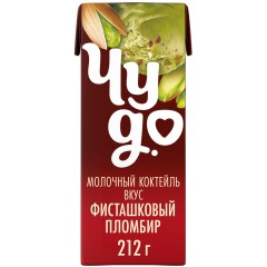 Чудо Коктейль Молочный Стерилизованный Фисташка Пломбир 2% 0,2л