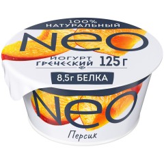 НЕО 125г  Йогурт Греческий с персиком. м.д.ж. 1,7%