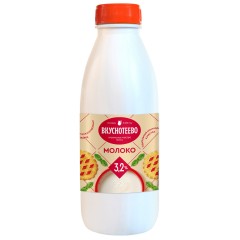 Молоко питьевое ультрапаст. Вкуснотеево 900г 3,2% ПЭТ/бут